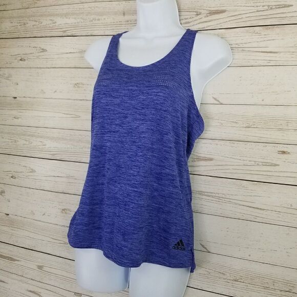 Nwt adidas climalite laser tank DT5615 womens size small blue black tank top. - Picture 3 of 12